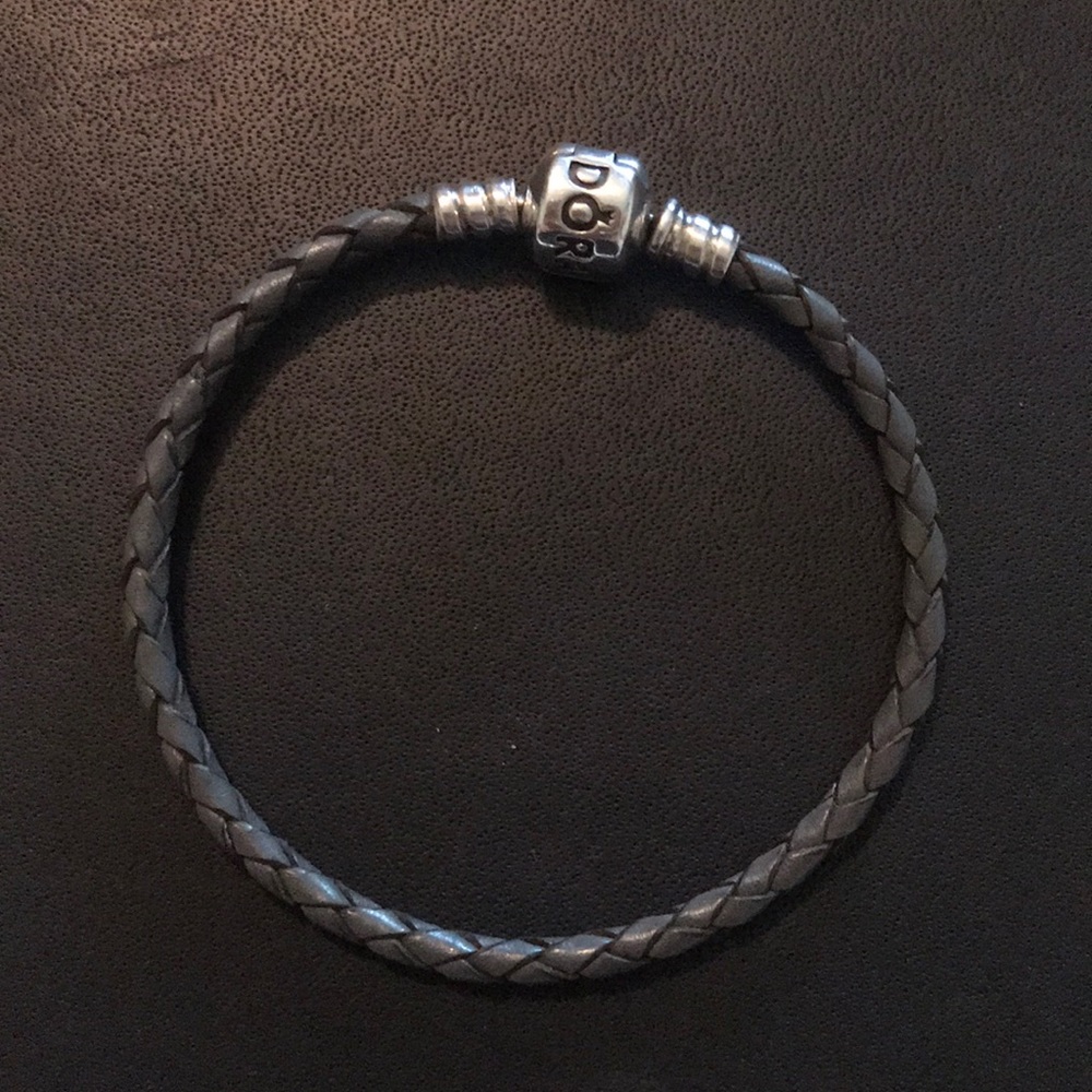 Pandora Gray Leather Bracelet